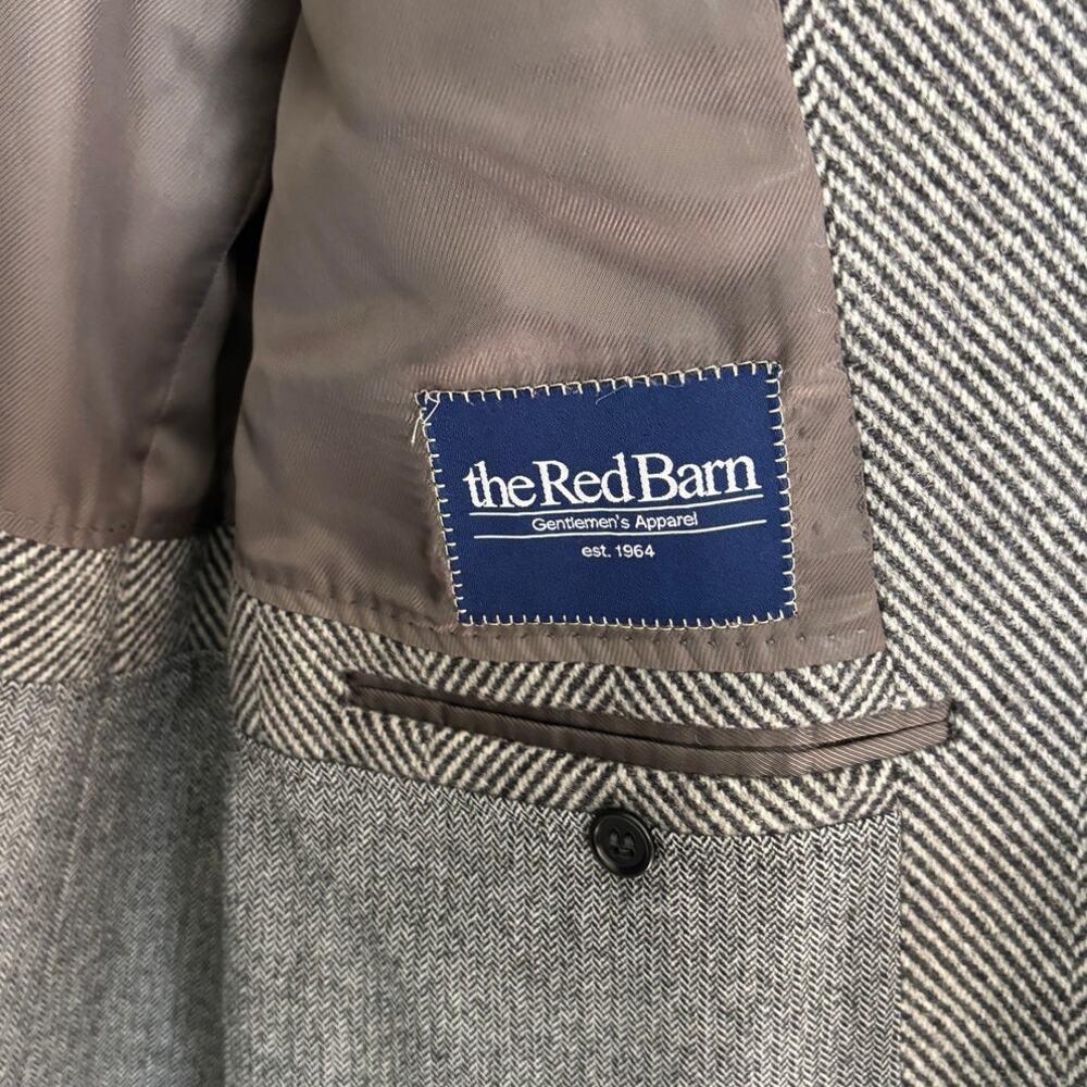 Canali Italian Herringbone Wool Coat Mens Size 36 52 - Picture 8 of 11